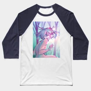 Deer Girl Art Baseball T-Shirt